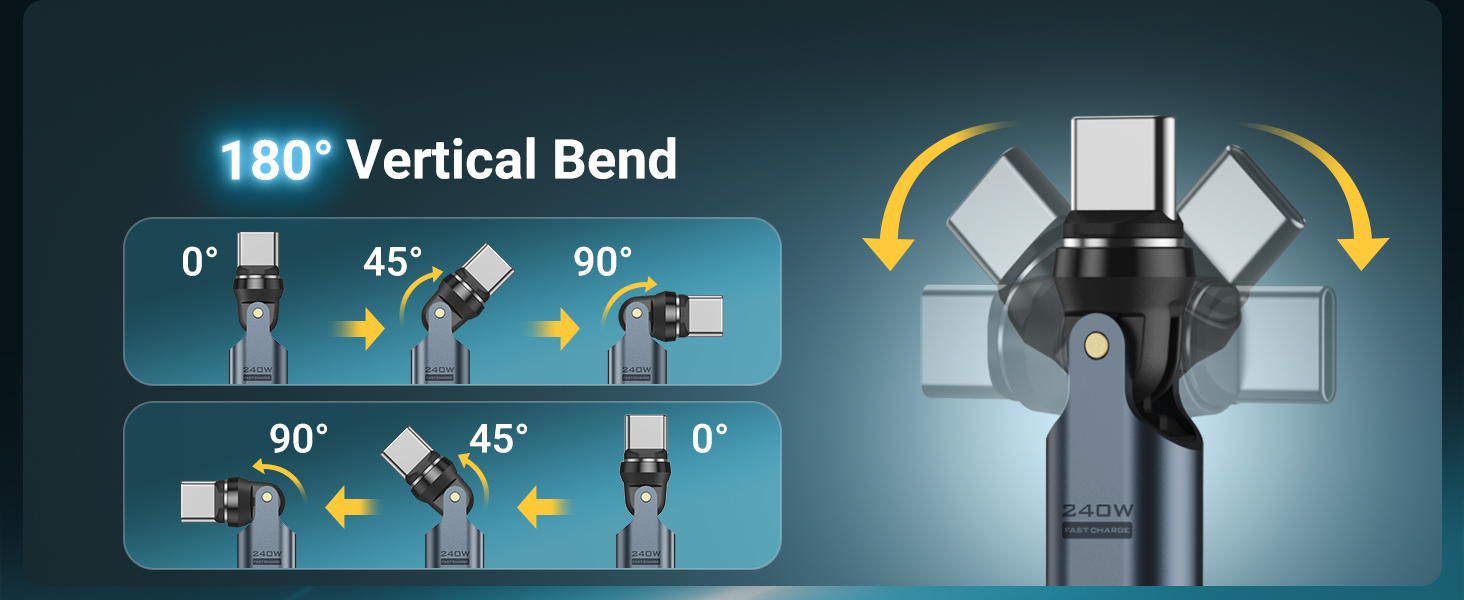 usbc magnetic adapter 90 degree