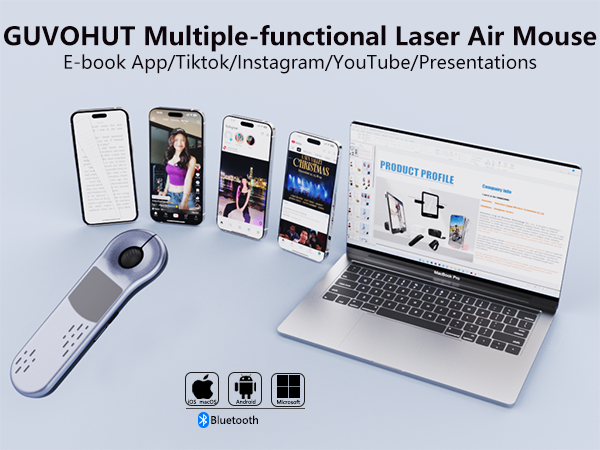 GUVOHUT Multiple-functional Laser Air Mouse