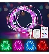 Battery Operated Fairy Lights Color Changing String Light with Remote, 16.4FT 1-Pack Twinkle LED ...