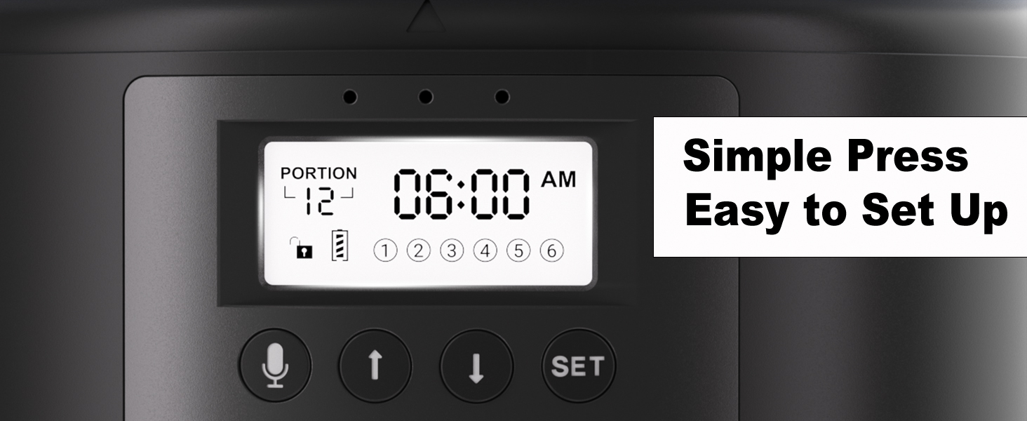 automatic pet feeder black