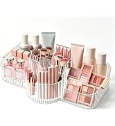 Novalunae Spinning Makeup Organizer Countertop for Vanity,Dresser Organizer with Rotating Brush H...