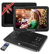 16.9" Portable DVD Player with 14.1" Swivel Screen, 6 Hrs Battery Car DVD Player, Car Headrest Mo...