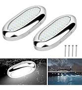 RVZONE 4.6in Underwater Lights for Boat IP68 Waterproof Marine Led Lights for Boats 1800LM 316 St...