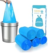 MakMeFre 5Rolls 4Gallon Portable Trash Bags,Thicken Small Garbage Bags for Office,Bedroom,Kitchen...