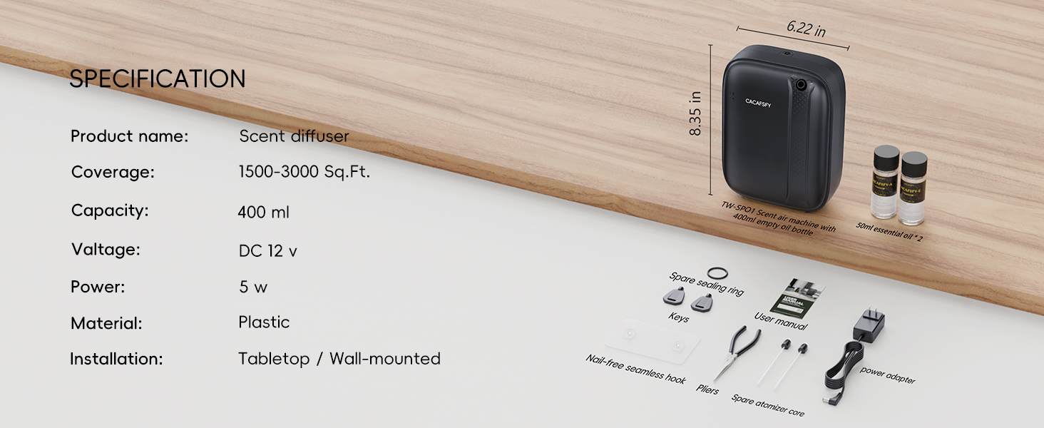 400ml scent diffuser specification