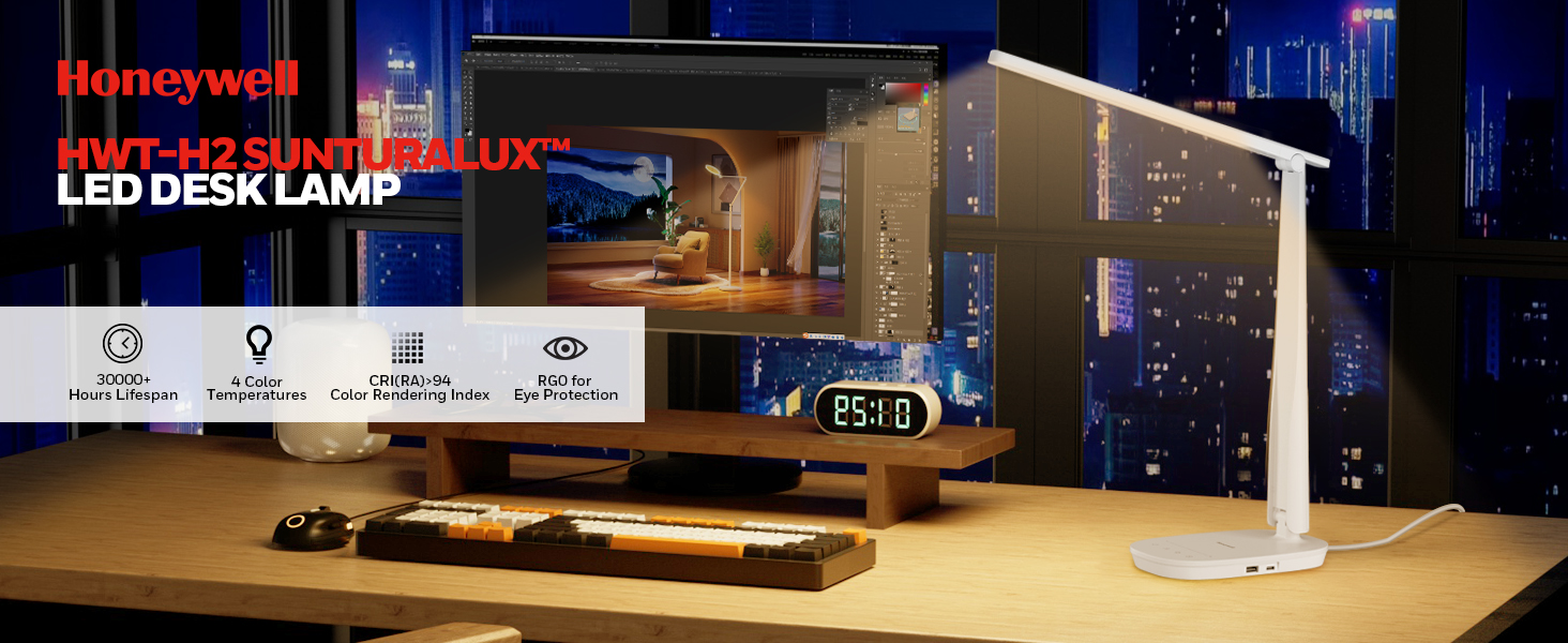honeywell desk lamp usb modern
