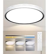 FCPVHOY 20 Inch Large LED Flush Mount Ceiling Light, 2700K-6500K Dimmable LED Ceiling Light Fixtu...