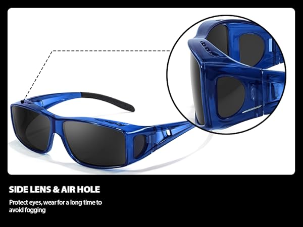 Myiaur Over Glasses Sunglasses for Men Women, Polarized Fit Over Sunglasses UVProtection, Anti Glare