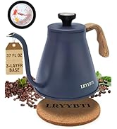LRYYBTI Gooseneck Kettle Stovetop with Thermometer for Durable 3-Layer Base,Pour Over Kettle Stai...