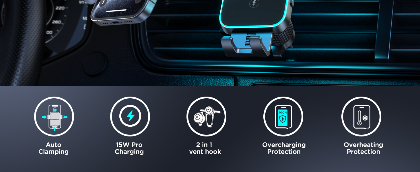 ZS246 Wireless Car Charger Mount