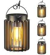 Ahaorigin Solar Lanterns Outdoor Waterproof, Brighter Up to 12 Hrs Outdoor Hanging Solar Lights, ...