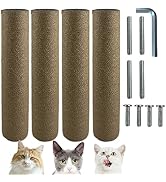 Cdycam 4 Pack Cat Scratching Post Replacement, 15.7 x 3.14 Inches M8 Screws Jute Cat Tree Scratch...