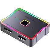 hdmi Switch 4k@120hz/144hz,8K 60Hz hdmi Switch 2 in 1 Out,Extra-Long HDMI Cable Supported,for Gam...
