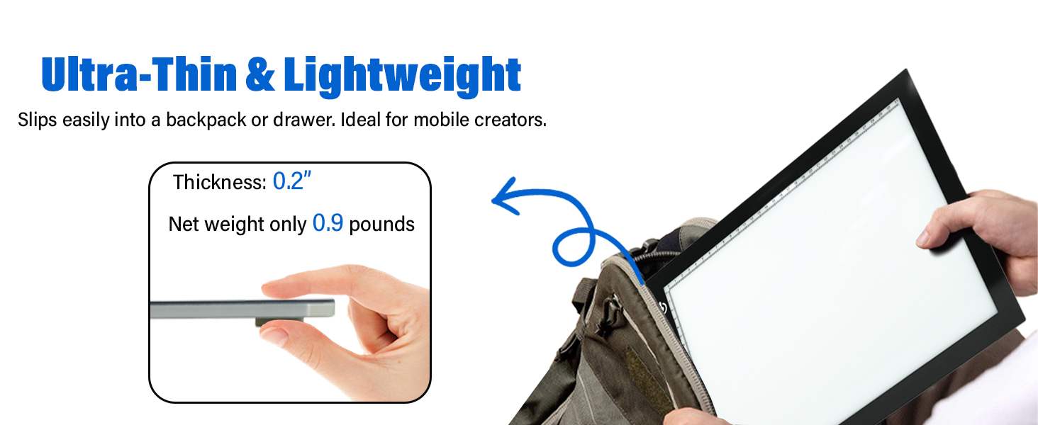 Ultra-Thin LED Light Table with Adjustable Brightness