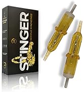 Stinger Disposable Tattoo Cartridge Needles Membrane [20 Pack] Tattoo Needle Cartridge Round Line...