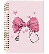 WARDOS Pink Nurse Notebook Journal 5.5x8.3, Nurse Appreciation Gifts Notebooks for Note Taking, N...