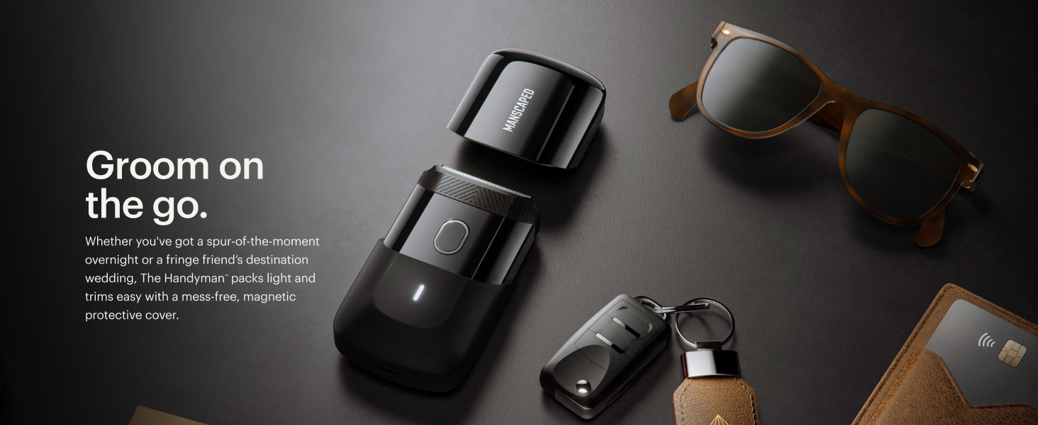 manscaped handyman travel face foil shaver hair trimmer compact