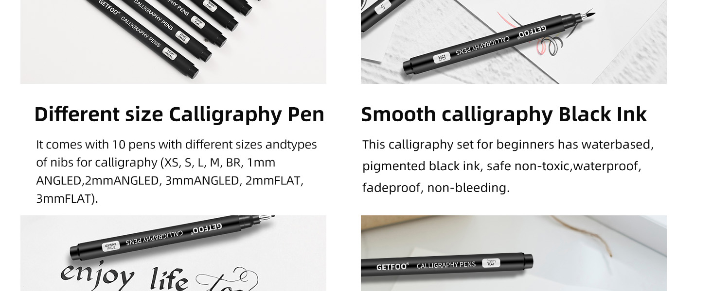 Calligraphy Pens for Writing, Brush Pen Calligraphy Set Calligraphy Brush Pens, Hand Lettering Pen 