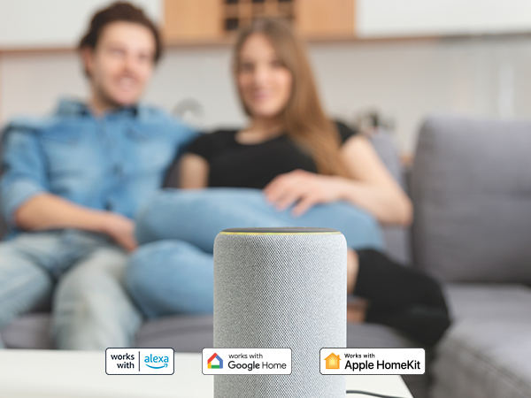 Use your voice for control without lifting a finger with Alexa, Google Assistant, and Apple Siri.