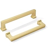 khtumeware 10 Pack 5inch(128mm) Hole Center Brushed Gold Cabinet Pulls Heavy-Duty Solid Matte Gol...