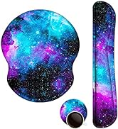 ArtSo Upgraded Wrist Rest Support for Mouse Pad &amp; Keyboard, Ergonomic Gel Mousepad Non-Slip Rubbe...