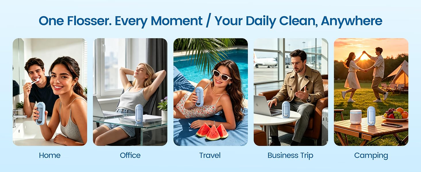 Travel-friendly water flosser
