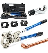 Delgada Copper Pipe Crimping Tool with 1/2" 3/4" and 1" Jaws Propress Hydraulic Copper Crimper Pr...