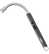 IUIRE Candle Lighter Electric Rechargeable Arc Lighter Flexible Neck for Candle (Grey)