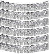 6 Packs 10 Feet Foil Fringe Garland Metallic Foil Tinsel Fringe Garland Wall Hanging Fringe Banne...