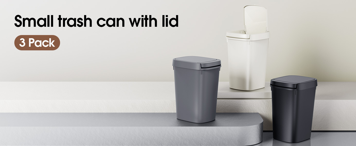 small trash can with lid