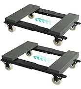 Heavy Duty Adjustable Furniture Moving Dolly - Furniture Movers with 4 Swivel Casters Wheels, Sma...