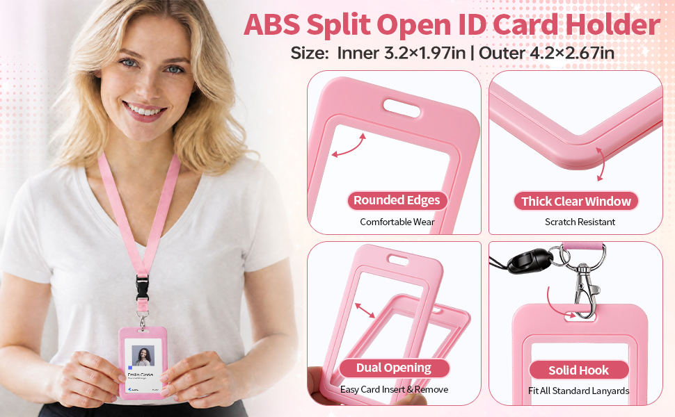 ABS Split Open ID Card Holder
