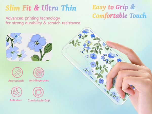 4(8)-vibrant flower phone case magnetic case easy to grip fits like a glover
