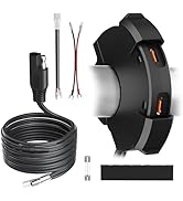 Kaedear Motorcycle USB Clamp, Water Resistant, Fast-Charging, Type C + Type C, PD(30W) + PD(30W),...