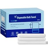 CxLoode 20 Pack Disposable Bath Towels for Travel, Large Disposable Towel Portable Thick Paper To...