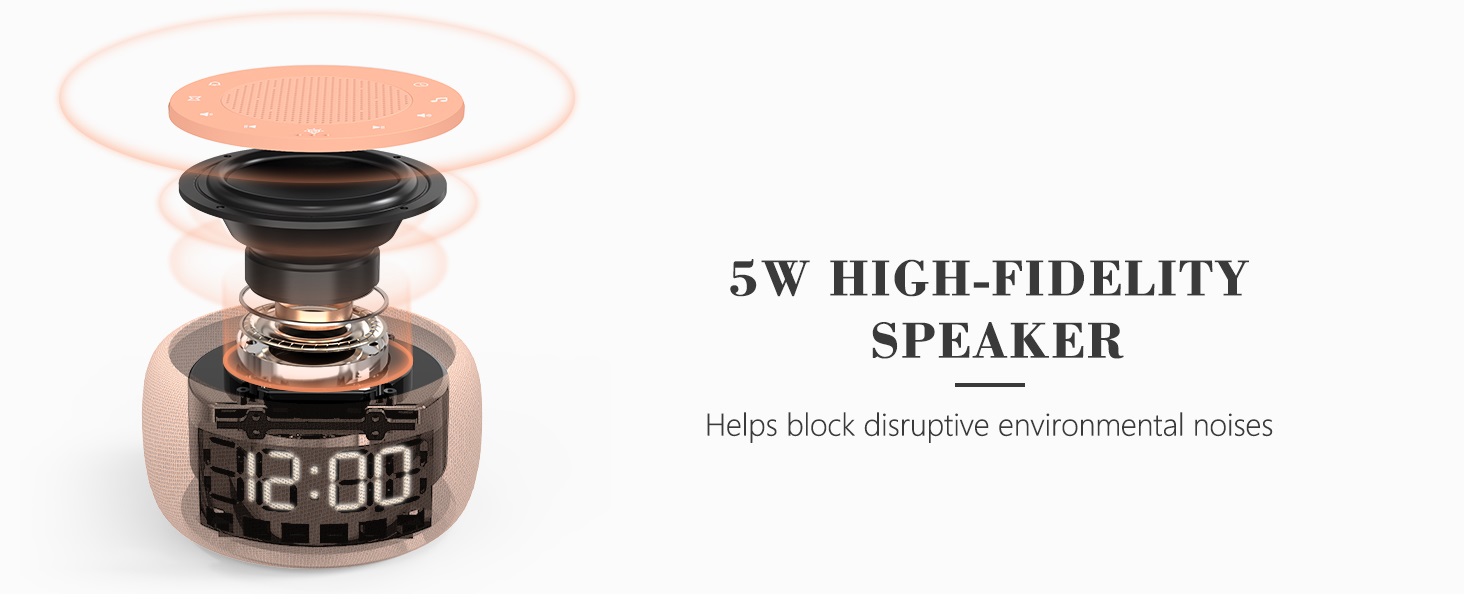 Sound machine alarm clock