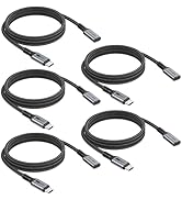 USB C Extension Cable 3 Feet, 5-Pack Type C Extender Cord USB 3.1(10Gbps) Male to Female Cable Ch...