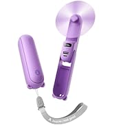 JISULIFE Handheld Travel Fan, Upgraded Mini Portable Fan with Up to 24 Working Hours for Long-ter...