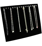 Ogrmar Black Velvet 17 Hook Necklace Jewelry Tray/Display Organizer/Pad/Showcase/Display case (17...