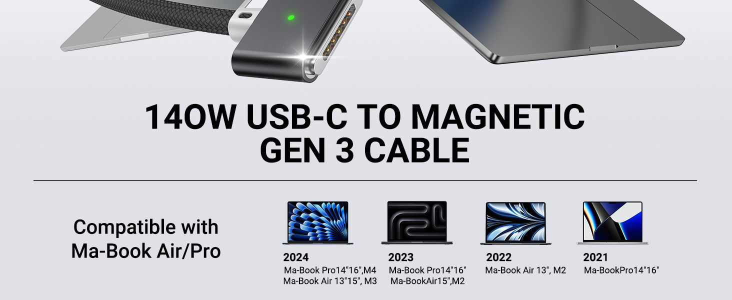magnetic usb c charging cable