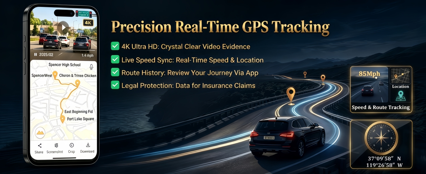 Precision GPS Dash Camera 4K