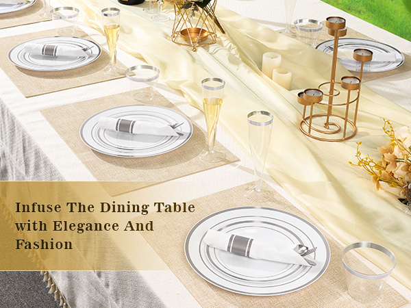 plastic party plates set