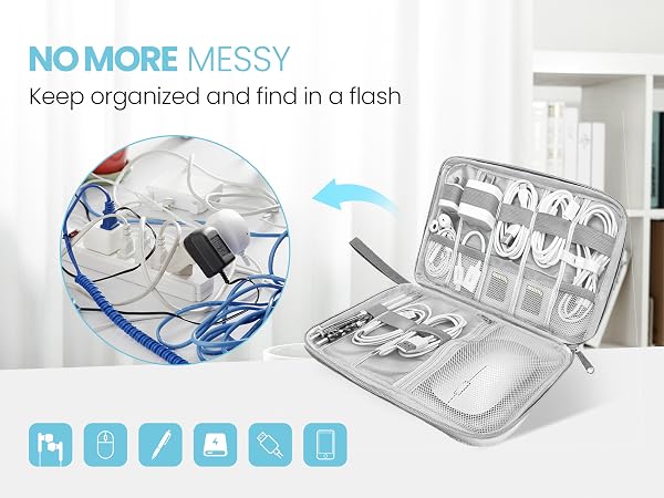 phone cord organizer cords and cables organizer tech bag organizer travel charger case organizer