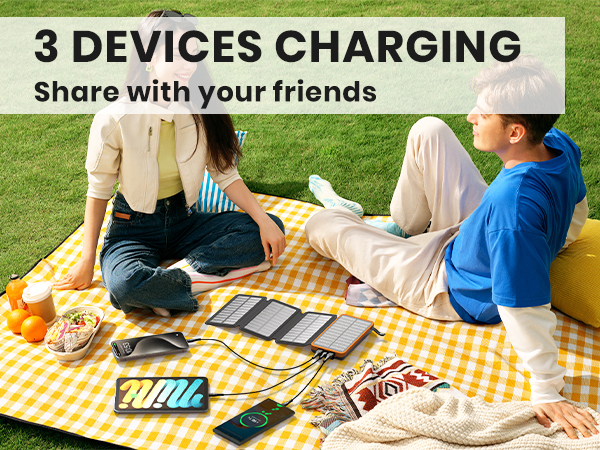 3 devices charging