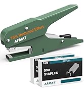 AFMAT Effortless Plier Stapler, Metal 50 Sheet Stapling Plier, with 1000 5/16" Staples, Handheld ...