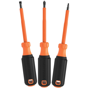 Insulated Screwdriver Set with Cabinet, Phillips and Square tips