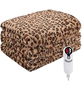 Eydna Electric Heated Blanket Throw Size 50" x 60", Super Cozy Soft with 6 Heating Levels &amp; 3 Hou...
