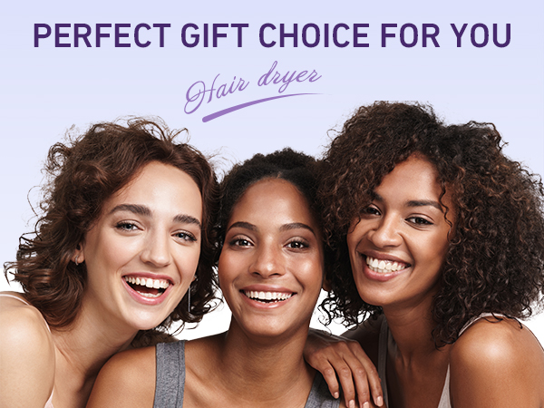 Hair dryer with 360° rotating magnetic nozzle and overheating protection