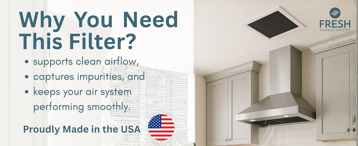 why you need this filter supports clean airflow impurities air system proudly made in the USA