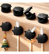 Lancord 8 Pack Rotatable Cable Clips, Cord Organizer Spring Clip Cord Holder for Nightstand Charg...